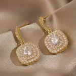 Crystal Earrings – Sparkling Dangle Earrings - Image 3