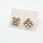 Pearl Square Korean Earrings - Image 5