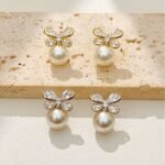 Tangled Korean Pearl Earrings – Golden Silver (PQT-994) - Golden - Image 3