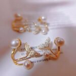 Korean Golden Fishtail Fashion Stud Earrings