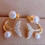 Korean Golden Fishtail Fashion Stud Earrings - Image 4