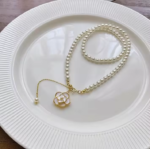 Elegant Korean Camellia Pendant light luxury - Image 2