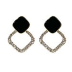 Zircon Korean Black Shiny Earing - Image 3