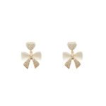 Heart Bow Zircon Korean Earring for Women - Image 4