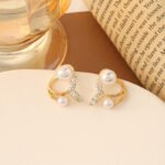 Korean Golden Fishtail Fashion Stud Earrings - Image 2