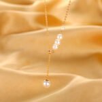 Golden / Silver Stylish Clavicle Pendent For Girls - Silver - Image 4