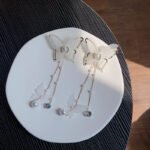 S925 Elegant Butterfly with Pearl Tassels Drop Earrings - Image 4