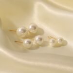 PJT-177 Simple Pearl Earrings 10mm
