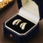 Elegant Dual Colour Korean Gold Plated Earings - Image 2