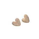 Zircon Heart Stud Earrings - Image 4