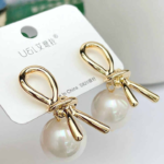 Knot Pearl Earrings Clip On Pearl Earrings - Image 4