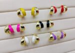 Elegant Dual Colour Korean Gold Plated Earings