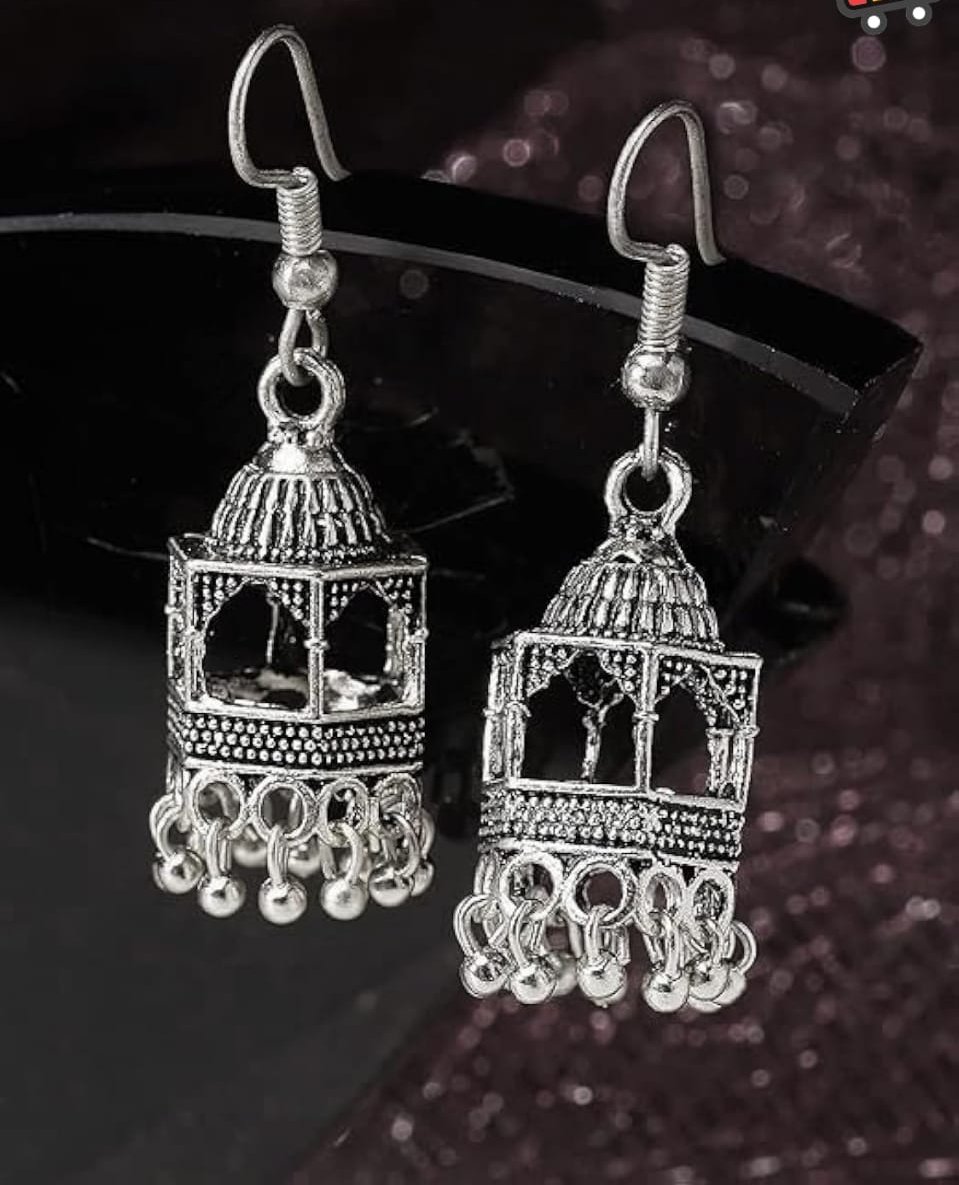 WhatsApp-Image-2025-06-23-at-6.47.34-AM Elegant Silver Indian jhumka / Jhumka Earrings - Image 1