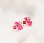 Flower Crystal Korean Earrings – - Image 2