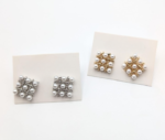 Pearl Square Korean Earrings - Image 2