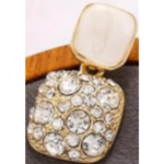 PJT-984 Fashion Rhinestone Square Earrings For Women - Image 2