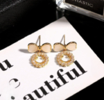 PXT-988 Smiley Face Zircon Korean Earrings - Image 4